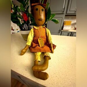 Vintage Folk Art Primitive Antique African American Doll